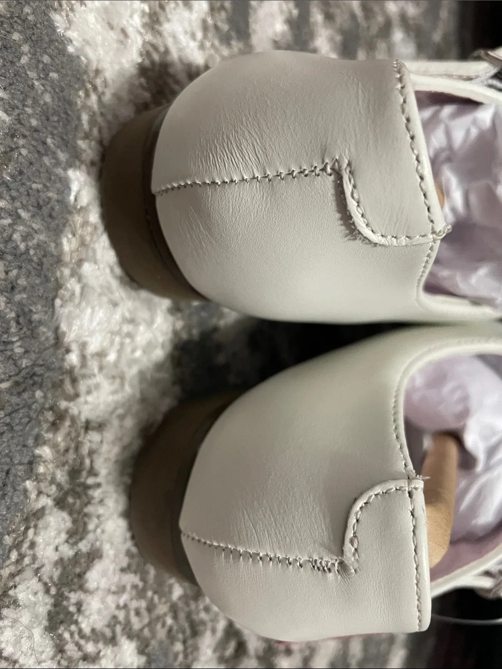 Kids Nina White Bonnett Mary Jane Dress Shoes